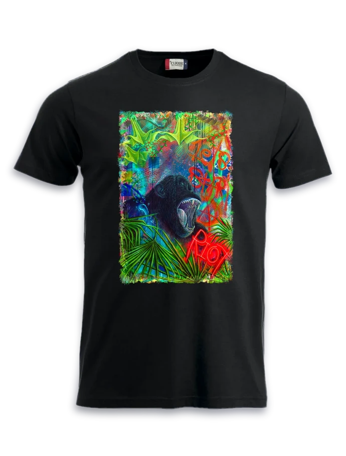 Streetwear T-Shirt von Geza mit Guerilla Motiv