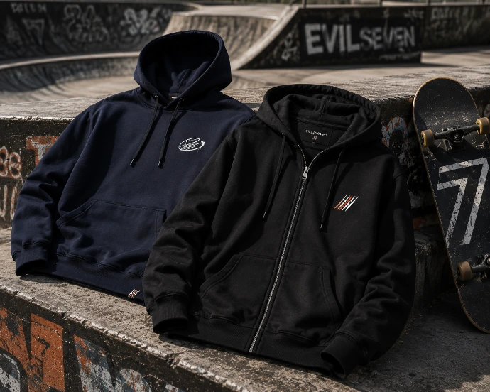 Streetwear Hoodies und Full-Zip Hoodies von Evilseven für Damen und Herren