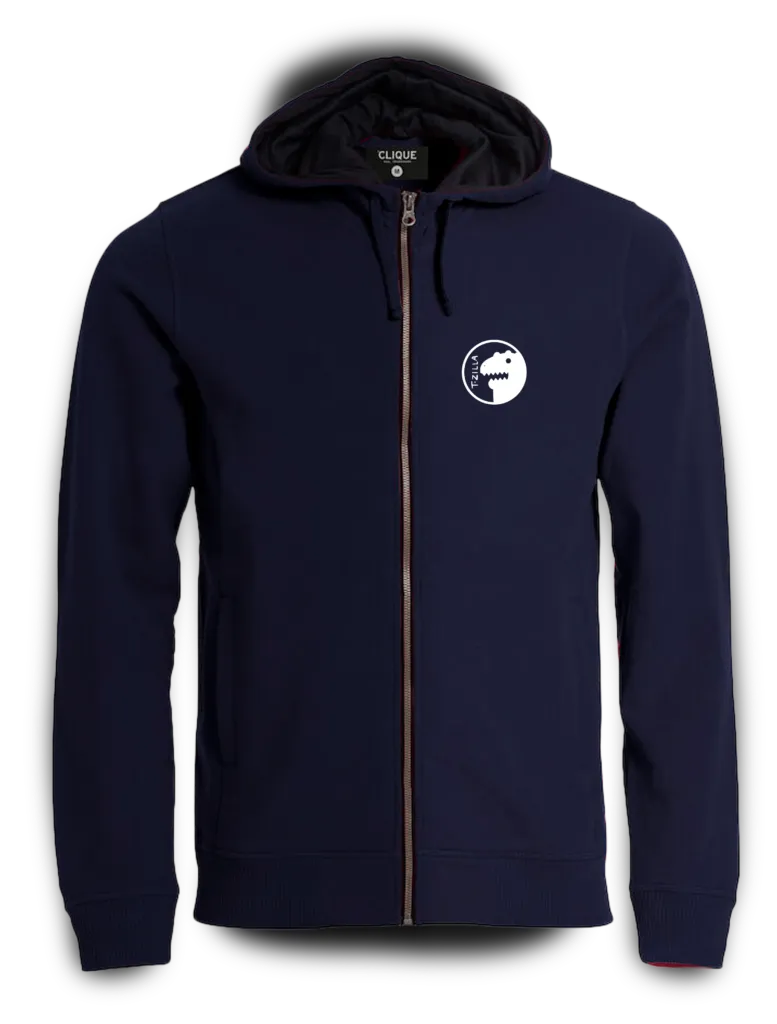 *orn M–HFZ / Men’s Streetwear Full-Zip Hoodie (Dark Blue, S)