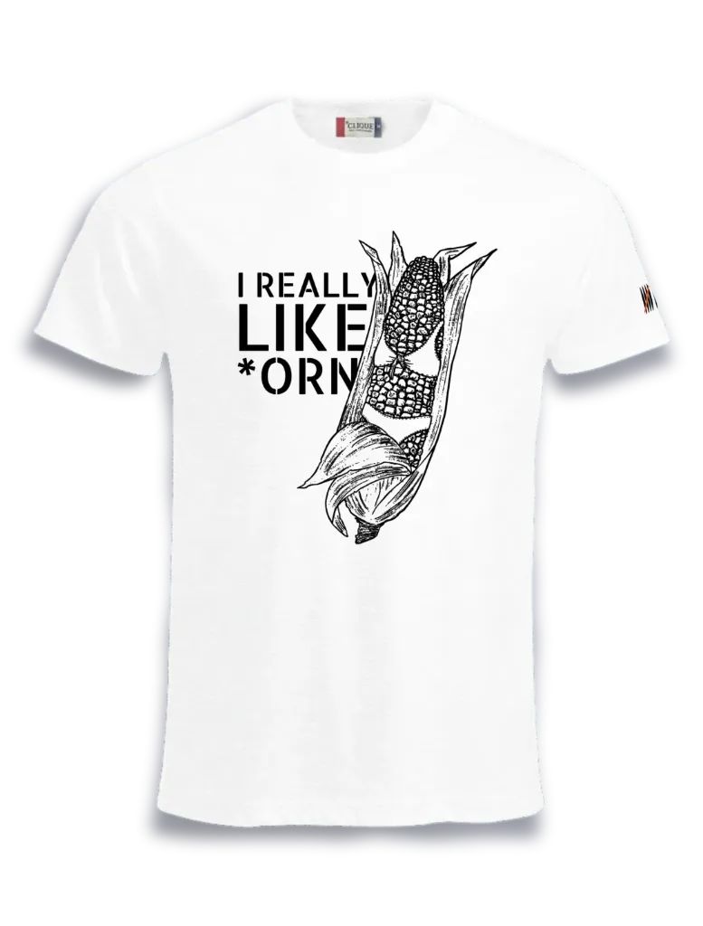 *orn M–S / Men’s Streetwear T-Shirt (White, S, Vorderseite)