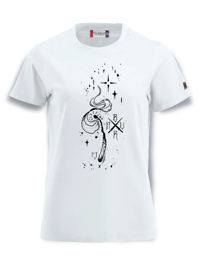 burn L-S / Streetwear Damen T-Shirt (Weiß, S, Vorderseite)