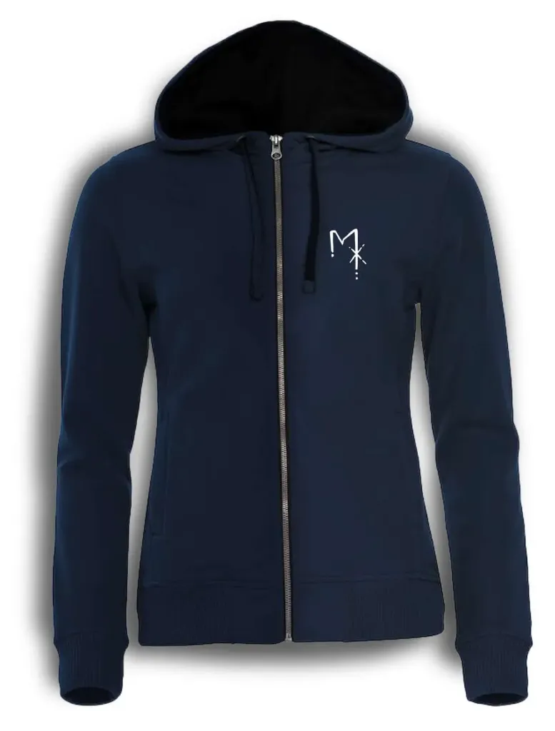 burn L-HFZ / Streetwear Damen Hoodie Full Zip (Dunkelblau, S)