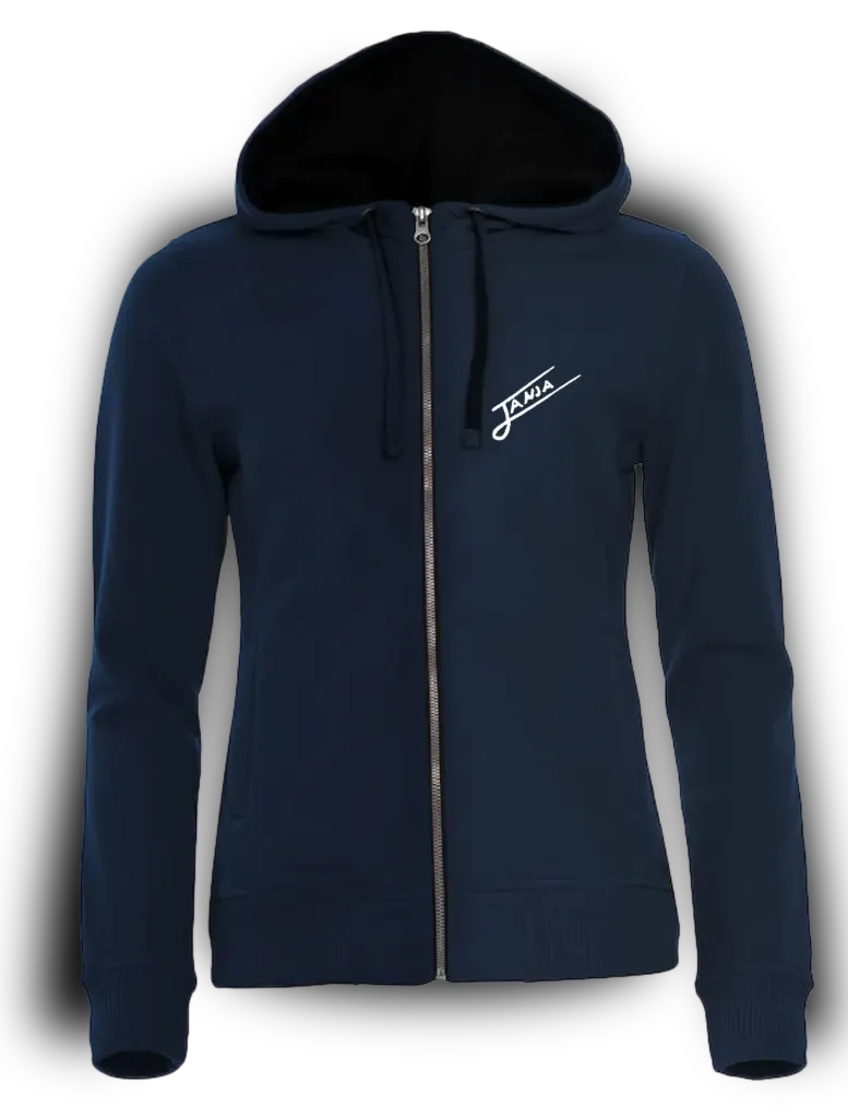 cat L-HFZ / Streetwear Damen Hoodie Full Zip (Dunkelblau, S)