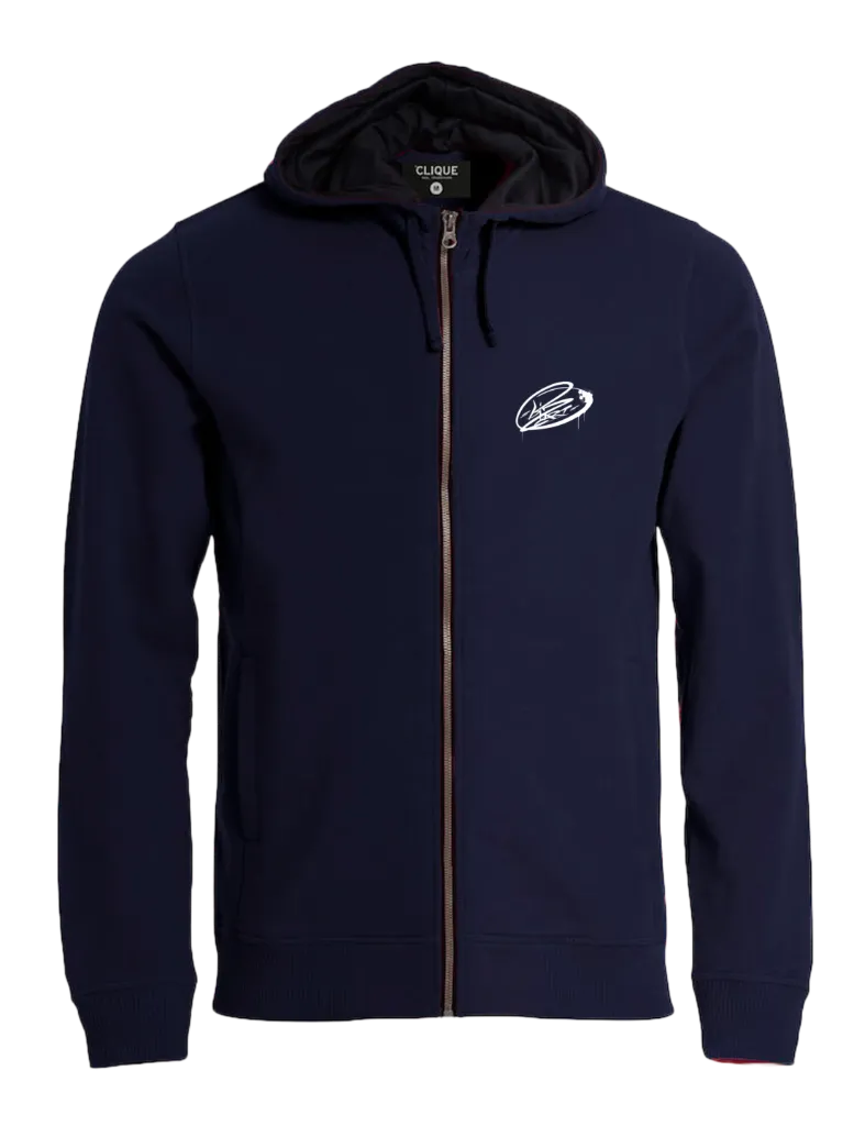 bad green girl M-HFZ / Streetwear Herren Hoodie Full Zip (Dunkelblau, S)