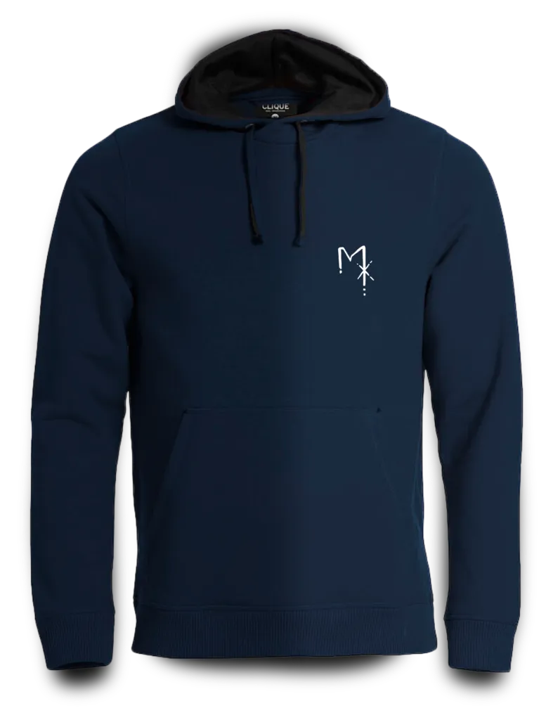 Psychedelic 1 M–H / Men’s Streetwear Hoodie (Dark Blue, S)