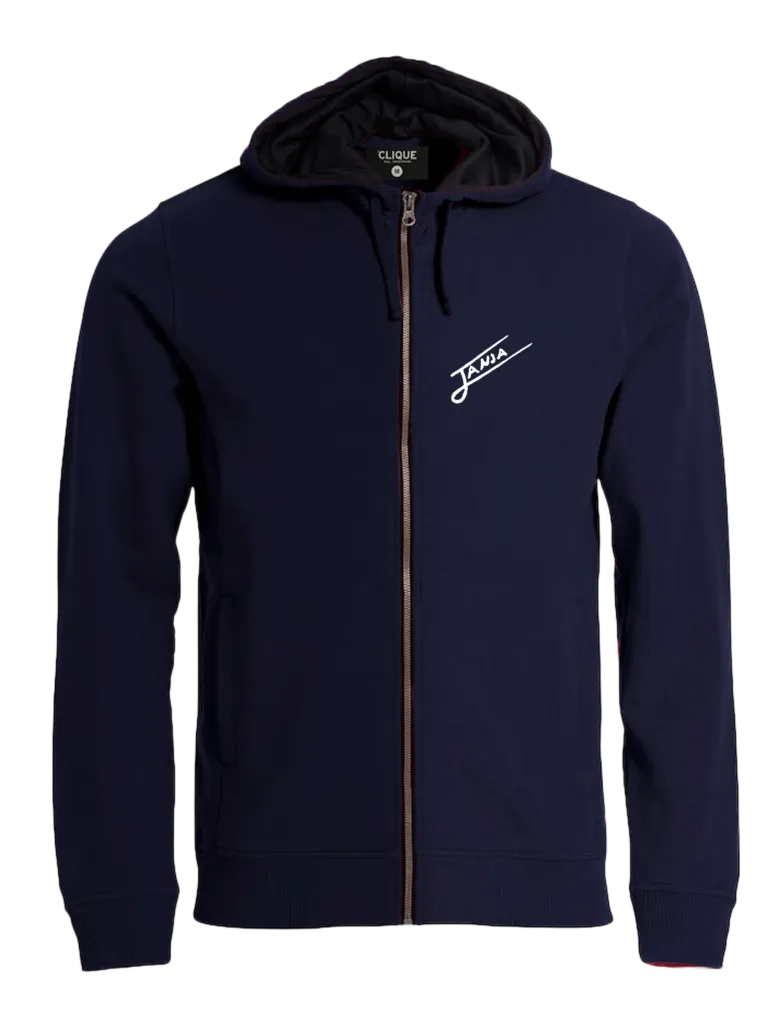 Cat M–HFZ / Men’s Streetwear Full-Zip Hoodie (Dark Blue, S)