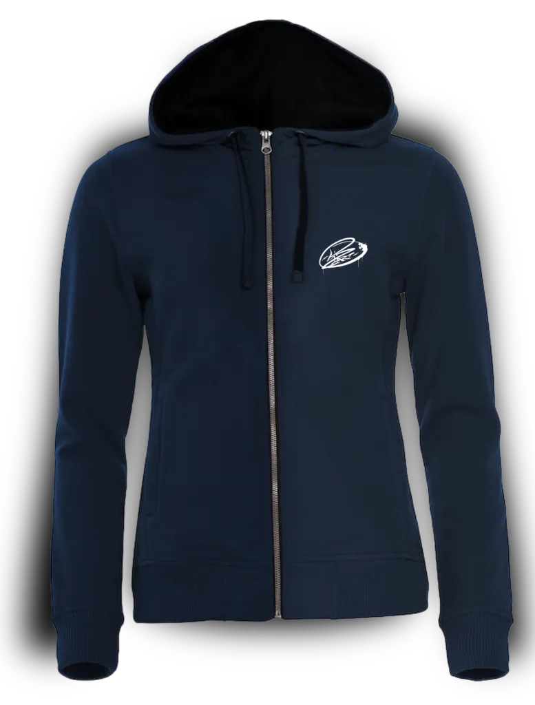 Red Skull Girl L–HFZ / Women’s Full-Zip Hoodie (Dark Blue, S)