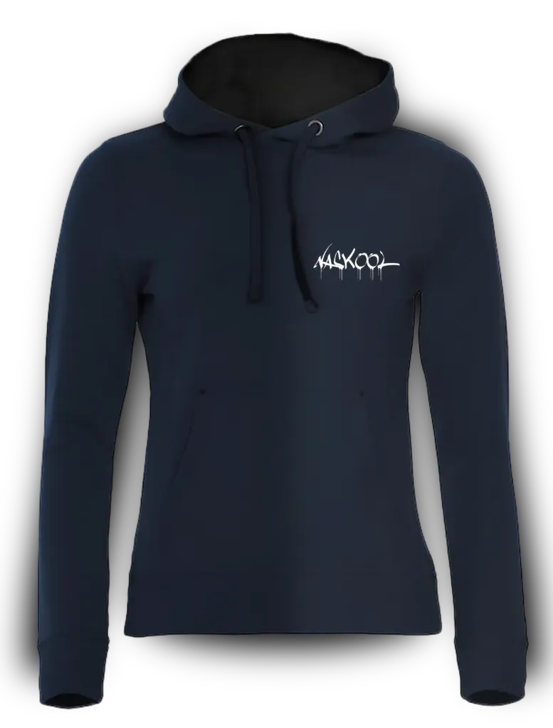 Skull L–H / Women’s Streetwear Hoodie (Dark Blue, S)