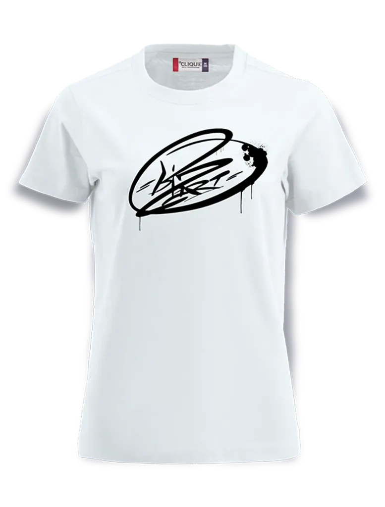 merch round logo t-shirt L-S / Damen T-Shirt (Weiß, S)