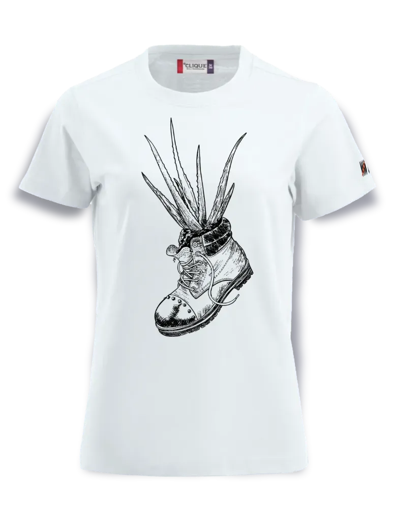 aloe boot L-S / Damen T-Shirt (Weiß, S, Vorderseite)