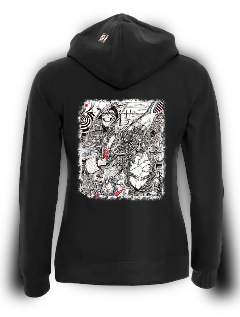 psychodelic 1 L-HFZ / Streetwear Damen Hoodie Full Zip