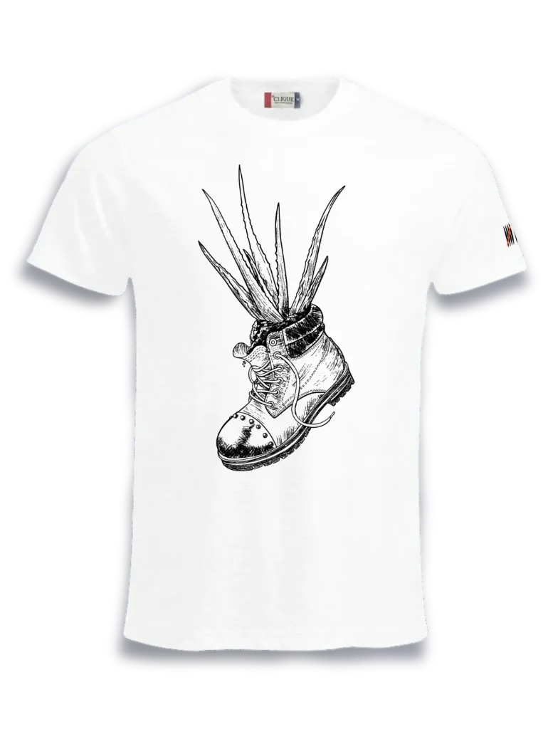 Aloe Boot M–S / Men’s Streetwear T-Shirt (White, S, Vorderseite)