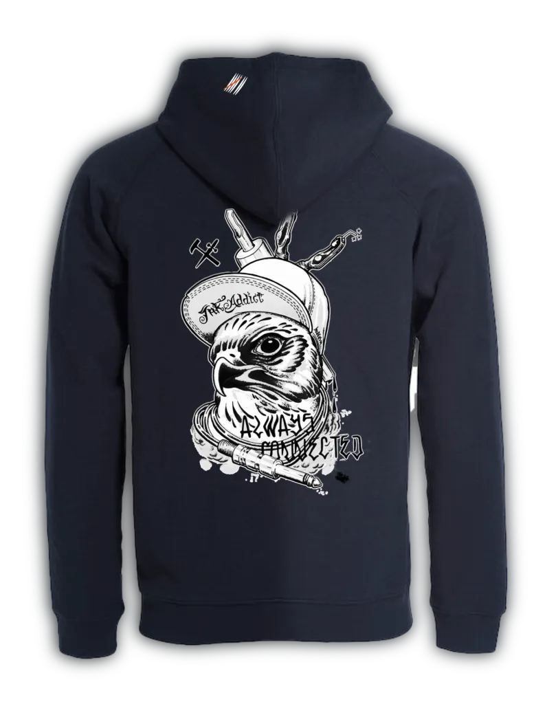 falke 1 M-H / Streetwear Herren Hoodie (Dunkelblau, S)