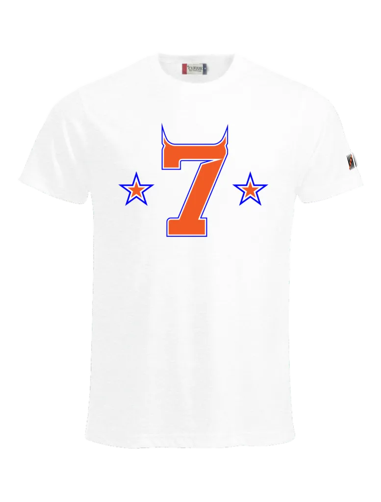 e7 football M-S / Streetwear Herren T-Shirt (Weiß, S)