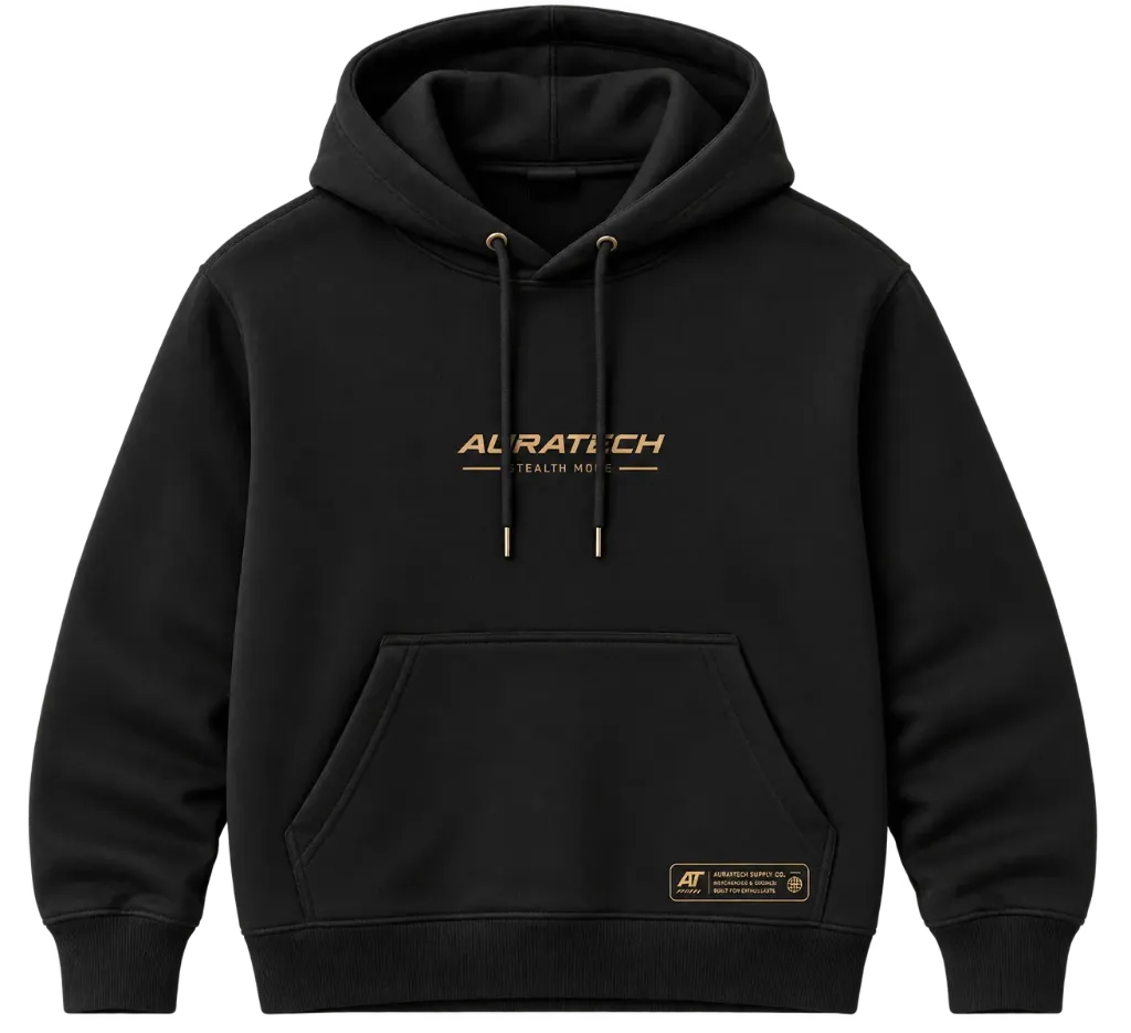 Auratech Stealth Mode Merch Hoodie – Schwarz