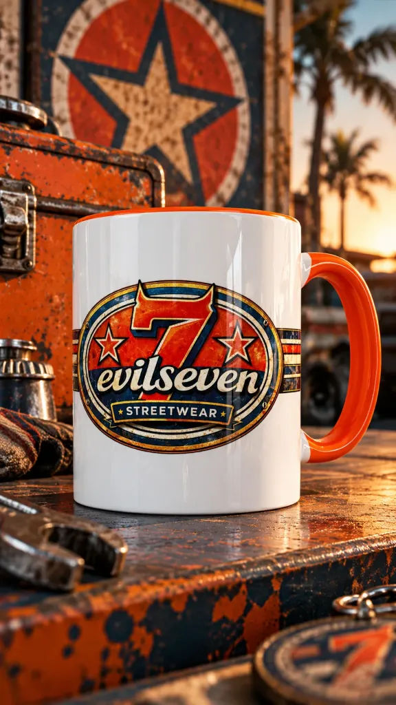 evilseven Two-Tone Tasse – Retro 7